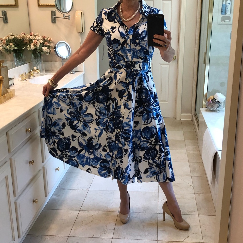 SOLD Jessica Howard 60s look full skirt dress, Size 10 - Picture 6 of 16